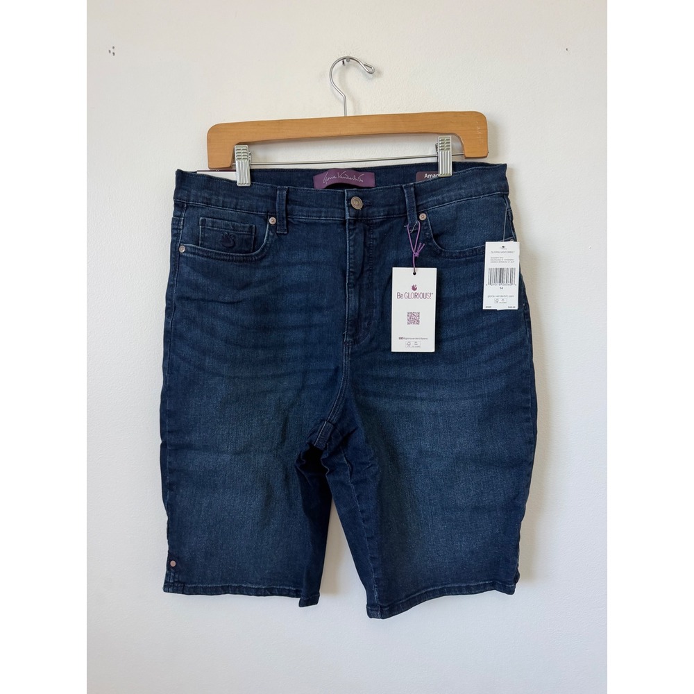 Gloria Vanderbilt Dark Blue Denim Jean Shorts